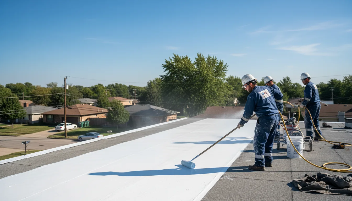 Commercial roof coating in Hackett, AR near me